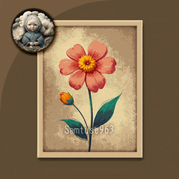 HQ Flowers Color Sketch Mini Painting One #1 Extra G Samtuse963