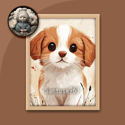 HQ Cute Dog Mini Painting One #1 Extra G Samtuse963