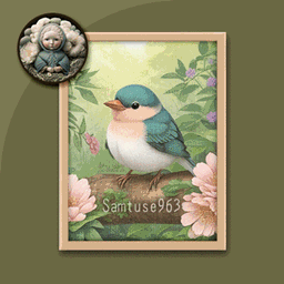 HQ Cute Bird Mini Painting One #1 Samtuse963
