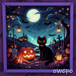 Midnight Mischief: Halloween Cat