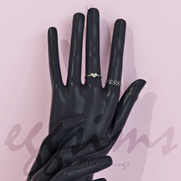 [EGGSIMS] Heart Deco rings