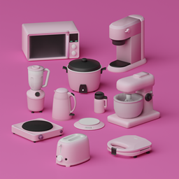 Pink Millennial Kitchen Appliances Set