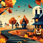 Loading screen Halloween origami 2 / Fond d’écran