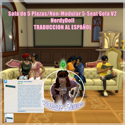 Sofá de 5 Plazas/Non-Modular 5-Seat Sofa V2 x NerdyDoll TRADUCCION AL ESPAÑOL