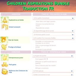 Mod Children Aspirations Bundle par Ilkavelle - Trad FR