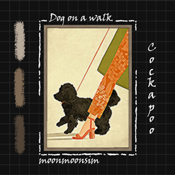 Dog on a walk collection "Cockapoo" logo
