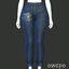Edgy Cross Denim Pants logo