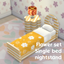 Flower set - Single bed and nightstand logo