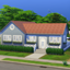 Blue cats and dogs house logo