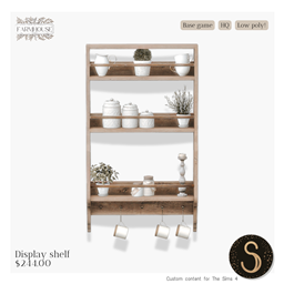 Sims4Luxury - Farmhouse 2024 - Display shelf logo