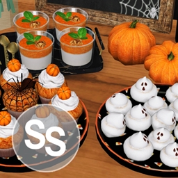 Meringue Ghosts, Cupcakes and Pumpkin Panna Cotta