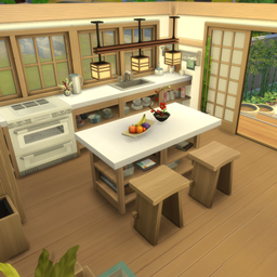 Japanese Inspired Kitchen & Dining Room