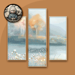 HQ Pastel Morning Triptych #2 Sellable Extra B Samtuse963