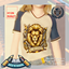 Child's Classic Top Raglan Graphic University Tee Shirt (Female) logo
