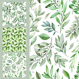 set of twigs green palette project image