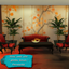 Shoji wall v02 - golden leaves logo