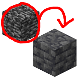 Bedrock to Deepslate logo