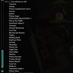 VP kill list