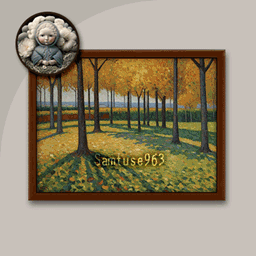 Autumn Landscape Mini Painting Two #1 Extra H Samtuse963