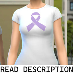 Cancer Ribbon T-Shirt (READ DESCRIPTION) - The Sims 4 Create a Sim ...