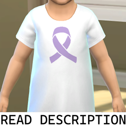 Cancer Ribbon T-Shirt Toddler (READ DESCRIPTION) - Files - The Sims 4 ...