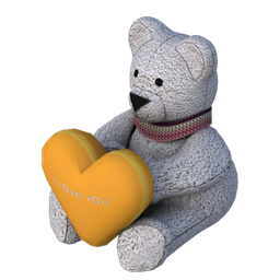 [Requires mesh] Rowan Teddy Bear With Love Heart logo