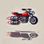 Futuristic Flying Bike logo