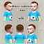 Wavy hair toddler version logo