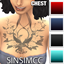[SINSIM] Nature Tattoo Pack - Floral Haven (Chest) logo
