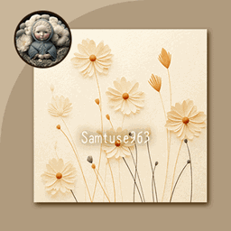 Minimalist Flower Square Painting #1 Sellable Extra C Samtuse963 project image