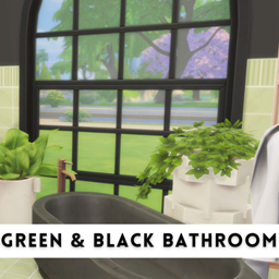 Green and Black Bathroom