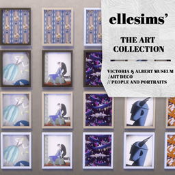 (the art collection) 30 framed art pieces from the V&A: art deco, people and portraits. logo