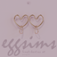 [EGGSIMS] Simple heart earrings logo