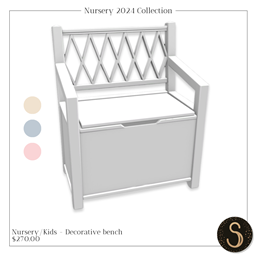 Sims4Luxury - Nursery 2024 - Decorative bench