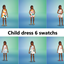 Child dress robe fleurie logo