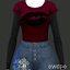 Bold Kiss Layered Tee logo