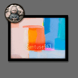 Abstract Oil Mini Painting Two #2 Extra H Samtuse963