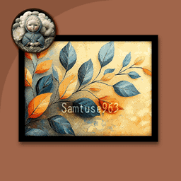 Minimalist Leaf Mini Painting Two #1 Extra H Samtuse963