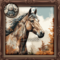 HQ Classic Vivid Horse Square Painting #3 Sellable Samtuse963 logo