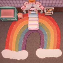 Donut Co. Rainboho-tastic Throw Rugs logo