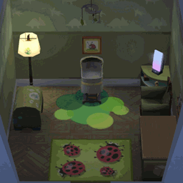 Cute & Compact Newborn Bedroom in Earthy Green