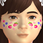Kawaii stickers face paint logo