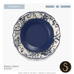 Sims4Luxury - Hamptons 2024 - Dinner plate logo
