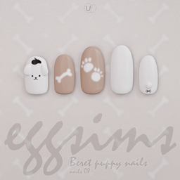 [EGGSIMS] Beret Puppy nails