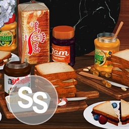 Sandwiches with jam, peanut butter, chocolate and bananas