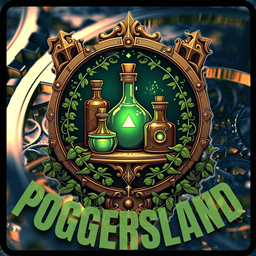 Poggersland Steampunk RPG logo