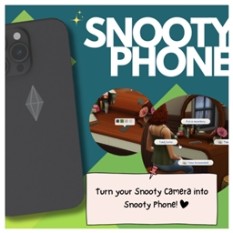 phone bragged about by SNOOTYSIMS | SIMS 4 CC Spanish Translation
