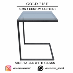 GoldFish Side Table With Glass project image
