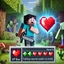Minecraft! But your XP = your hearts! 💗 logo