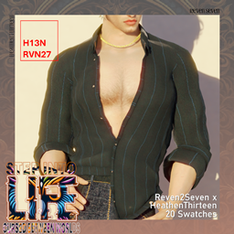 Men's  Button Down Pulled Up Long Sleeve Shirt logo